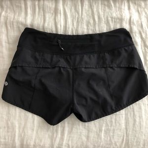 Lululemon Black Speed Up Shorts